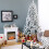 Costway 7.5 FT Snow Flocked Christmas Tree 1010 Branch Tips Hinged Xmas Tree 5