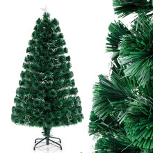 5 FT Pre-Lit Christmas Tree 24 Star Lights Optical Fiber Xmas Tree