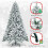 Costway 7.5 FT Snow Flocked Christmas Tree 1010 Branch Tips Hinged Xmas Tree 6