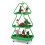 Costway 3-Tier Rolling Cart Metal Christmas Tree Shape Side End Table Nightstand 1