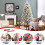 Costway 6 FT Snow Flocked Christmas Tree 600 Branch Tips Hinged Xmas Tree 10