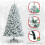 Costway 6 FT Snow Flocked Christmas Tree 600 Branch Tips Hinged Xmas Tree 6