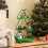 Costway 3-Tier Rolling Cart Metal Christmas Tree Shape Side End Table Nightstand 4
