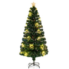 6 FT Pre-Lit Christmas Tree 36 Star Lights Optical Fiber Xmas Tree
