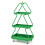 Costway 3-Tier Rolling Cart Metal Christmas Tree Shape Side End Table Nightstand 10