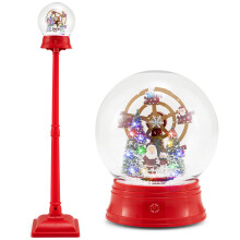5 ft/153 cm Musical Christmas Street Lamp Blowing Snow Globe Lantern