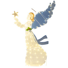 152cm/5 FT Lighted 3D Angel Christmas Decoration for Outdoor Indoor