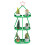 Costway 3-Tier Christmas Plant Stand Tree-Shaped Storage Shelves Side Table 1