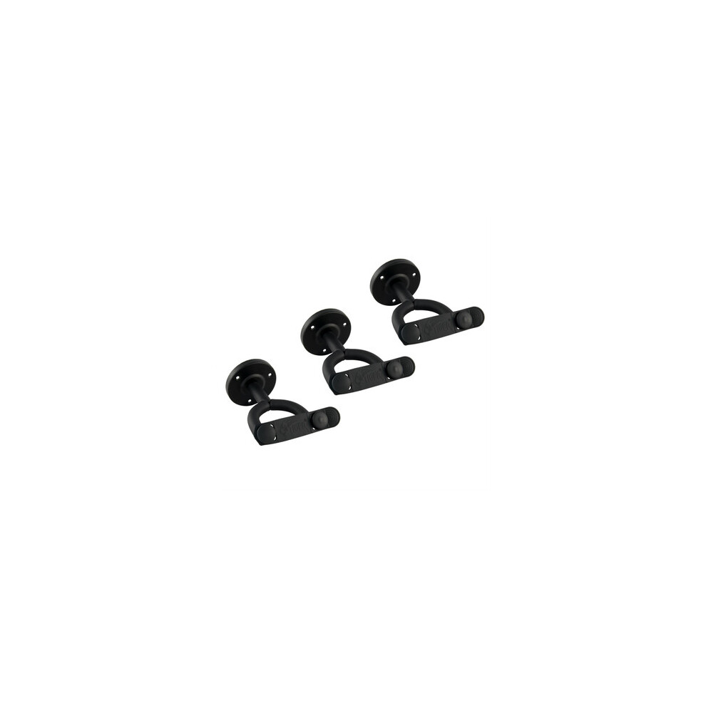 Tiger Pack Of 3 Guitar Wall Hangers-Secure Wall Hooks For Guitar