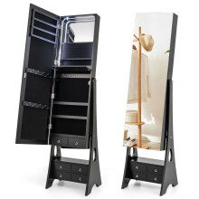 Jewellery Cabinet 3-colour Lighted Jewelry Organizer With 4 Drawers