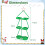 Costway 3-Tier Christmas Plant Stand Tree-Shaped Storage Shelves Side Table 2