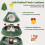 Costway Tall Christmas Cat Tree 4-tier Kitten Tower With 3 Plush Platforms 9