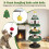 Costway Tall Christmas Cat Tree 4-tier Kitten Tower With 3 Plush Platforms 11