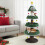 Costway Tall Christmas Cat Tree 4-tier Kitten Tower With 3 Plush Platforms 5