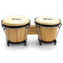 Mad About 6" & 7" Wooden Bongo Drums - Beginners Oak Bongos in Natural