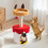 Costway 80 CM Christmas Cat Tree With Bed Cat Tower With Sisal Scratching Post 5