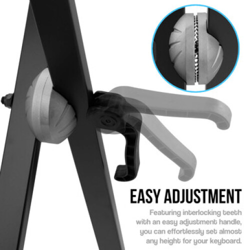 TIGER KYS14-BK Fully Adjustable Keyboard Stand - Double Braced - Black 1