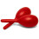Tiger MAR49-RD Large Plastic Maracas - Red Pair 1