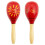 Tiger Decorated Red Wooden Maracas 2