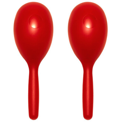 Tiger MAR49-RD Large Plastic Maracas - Red Pair 1