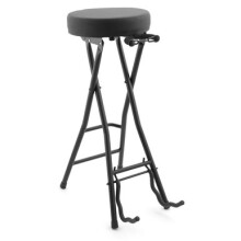 Tiger Guitar Stool / Stand, Foldable Seat with Built in Guitar Stand &
