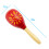 Tiger Decorated Red Wooden Maracas 4