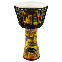 World Rhythm 10" Rope Tuned Djembe Drum - Orange African Synthetic