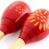 Tiger Decorated Red Wooden Maracas 3