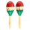 Natural Hand Painted Wooden Maracas - Large 2