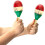 Natural Hand Painted Wooden Maracas - Large 5