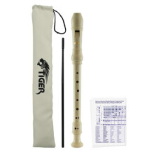 Tiger Descant Recorder - Three Piece School, Beginners Recorder with