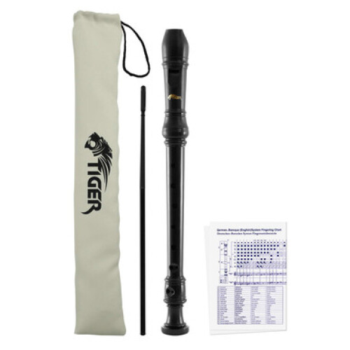 Tiger Descant Recorder - Three Piece School, Beginners Recorder with