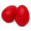 Tiger Egg Shakers, Plastic Percussion Maracas Musical Shakers - Red, 1