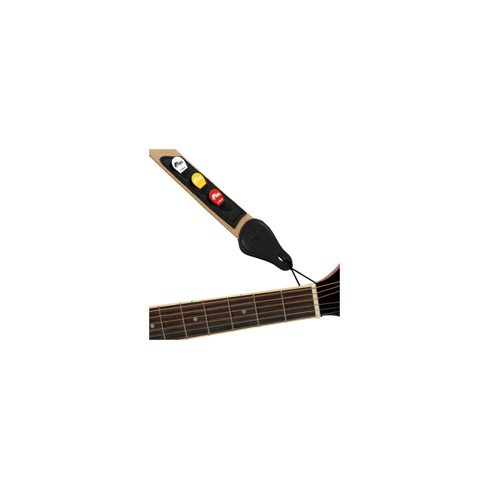 Tiger Acoustic, Electric, Classic Guitar Strap With Pick Holders &