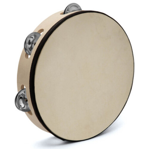Tiger 12" Tambourine Single Row - Black Band