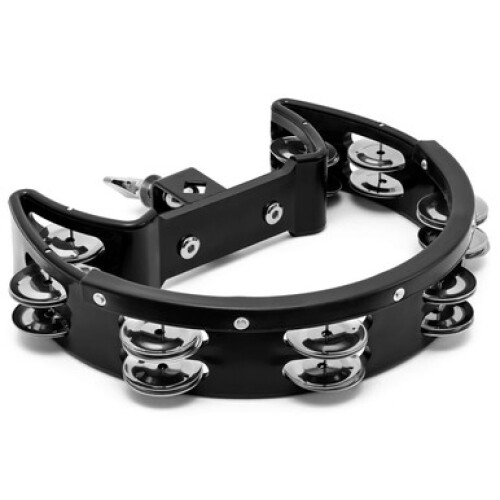 Tiger Half Moon  Drum Kit Mountable Tambourine - Black 2