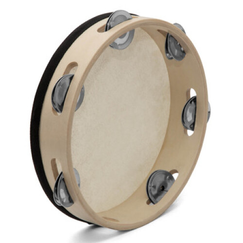 Tiger 12" Tambourine Single Row - Black Band 1