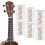 Tiger Ukulele Note Sticker - Colour Coded Fretboard Stickers - 6 Pack 1