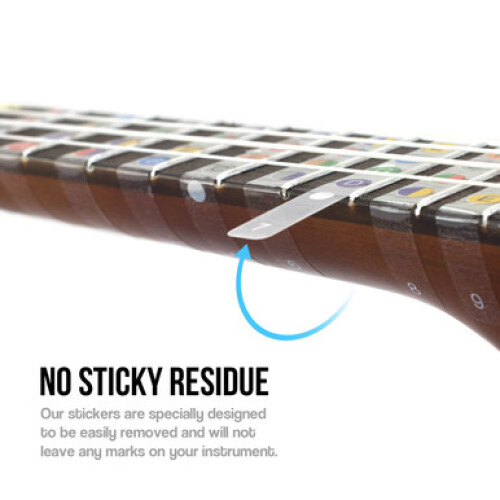 Tiger Ukulele Note Sticker - Colour Coded Fretboard Stickers - 6 Pack 1