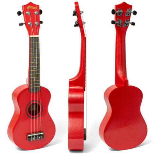 Tiger Soprano Ukulele Beginners Pack - Tuner, Strap, Bag, Pick, 1