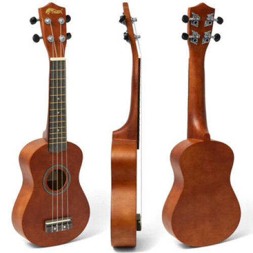 Tiger Natural Beginner Soprano Ukulele with Bag 1