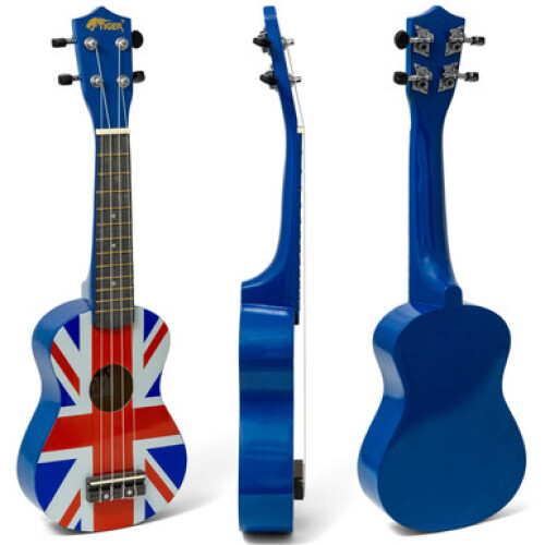 Tiger Soprano Ukulele Starter Pack- Tuner, Strap, Bag, Pick, Strings- 1