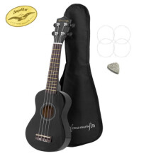 Soprano Ukulele by World Rhythm - Premium Uke and Gig Bag with Black