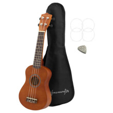 Soprano Ukulele by World Rhythm - Soprano Uke and Gig Bag with Natural