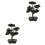 2 Unidades Árvore Bonsai Artificial Vaso Planta 3