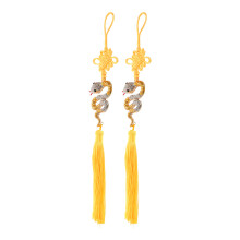 2 Unidades Pingentes Ano Chinês Cobra Com Metal E Strass