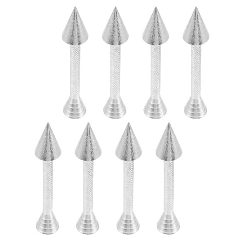 8 Unidades Cones De Flor Para Bolo Com Hastes E Base Alumínio