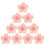 10 Unidades De Alfinetes Rosa Com De Para Quadro 8