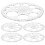 6 Unidades Transferidor 360 Transparente Reutilizável 1