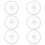6 Unidades Transferidor 360 Transparente Reutilizável 6